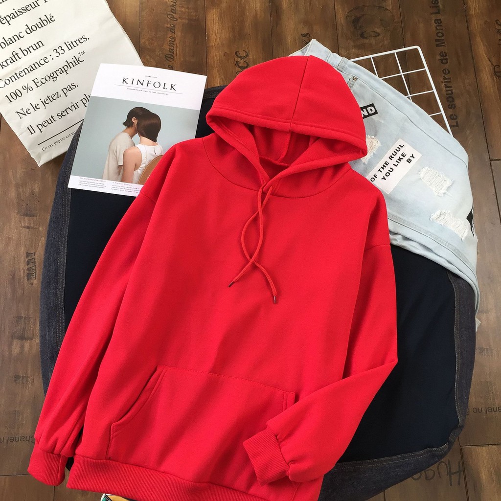 Áo hoodie trơn - Áo đôi nam nữ vải nỉ đẹp dày dặn đủ màu hàng Quảng Châu thời trang thu đông YAME Couple