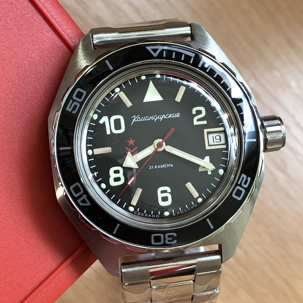Đồng hồ Nga Vostok komandirskie chống nước tốt 650536. Đồng hồ nam Vostok máy cơ tự động, size mặt 42 chống nước 20ATM