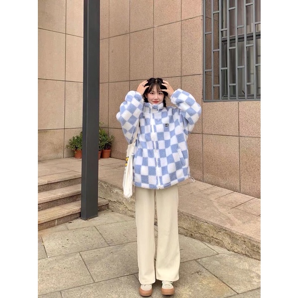 Áo Khoá lông Caro 2 Mặt như hình |kèm ảnh thật 100%|