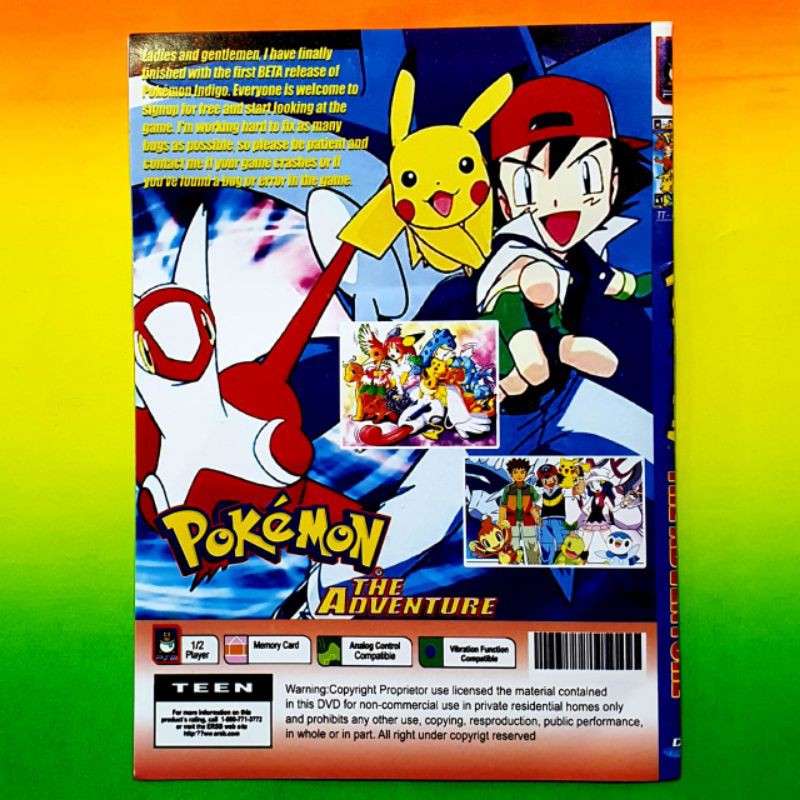 Playstation Máy Chơi Game Cầm Tay 2 Video Game Pokemon The Adventure