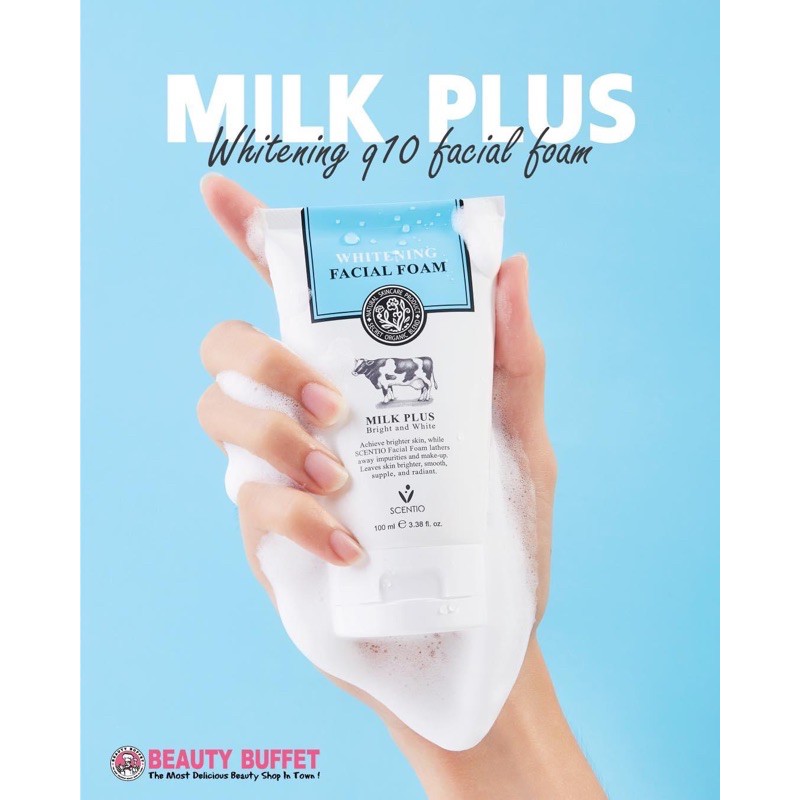 Sữa rữa mặt bò tạo bọt sáng da Beauty Buffet Scentio Milk Plus Thái Lan 100ml