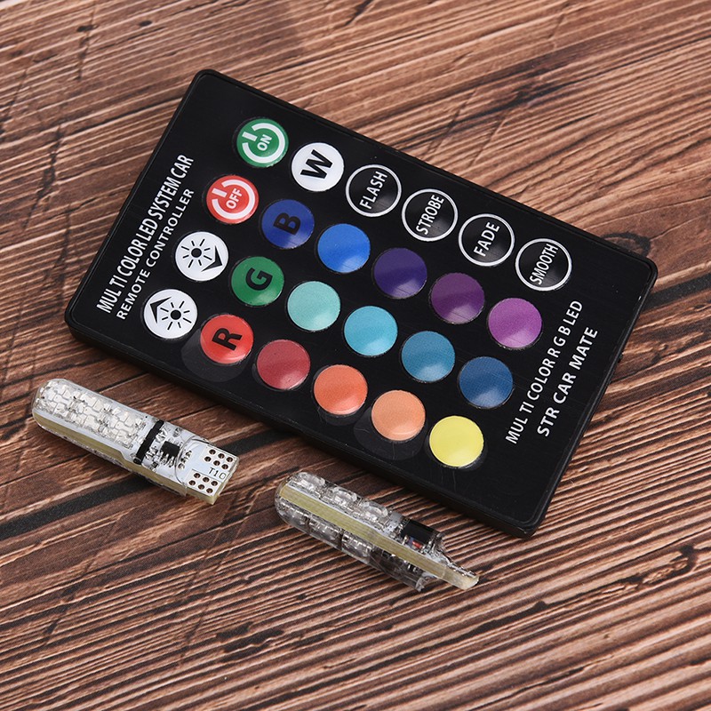 Set 2 Đèn Led T10 5050 W5W 6 Smd Dùng Cho Xe Hơi