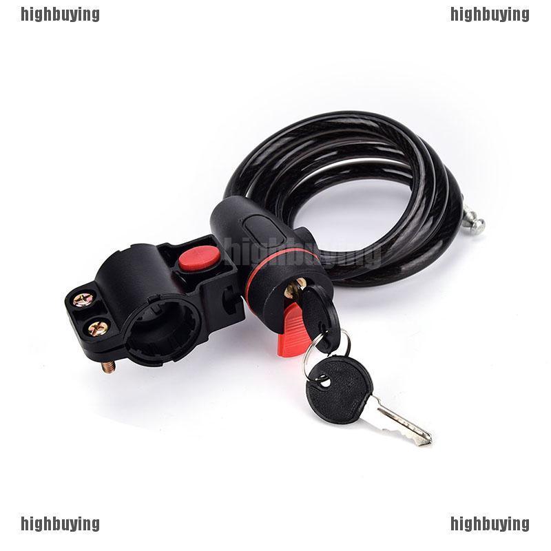 Dây cáp để khóa xe đạp dài 90cm kèm 2 chìa khóa