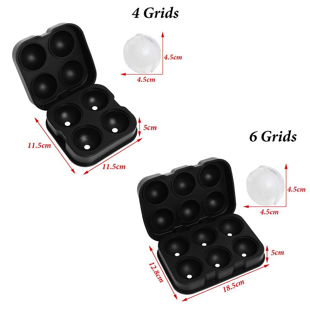Khuôn Silicone Làm Đá Viên 4 / 6 Ngăn Tiện Lợi