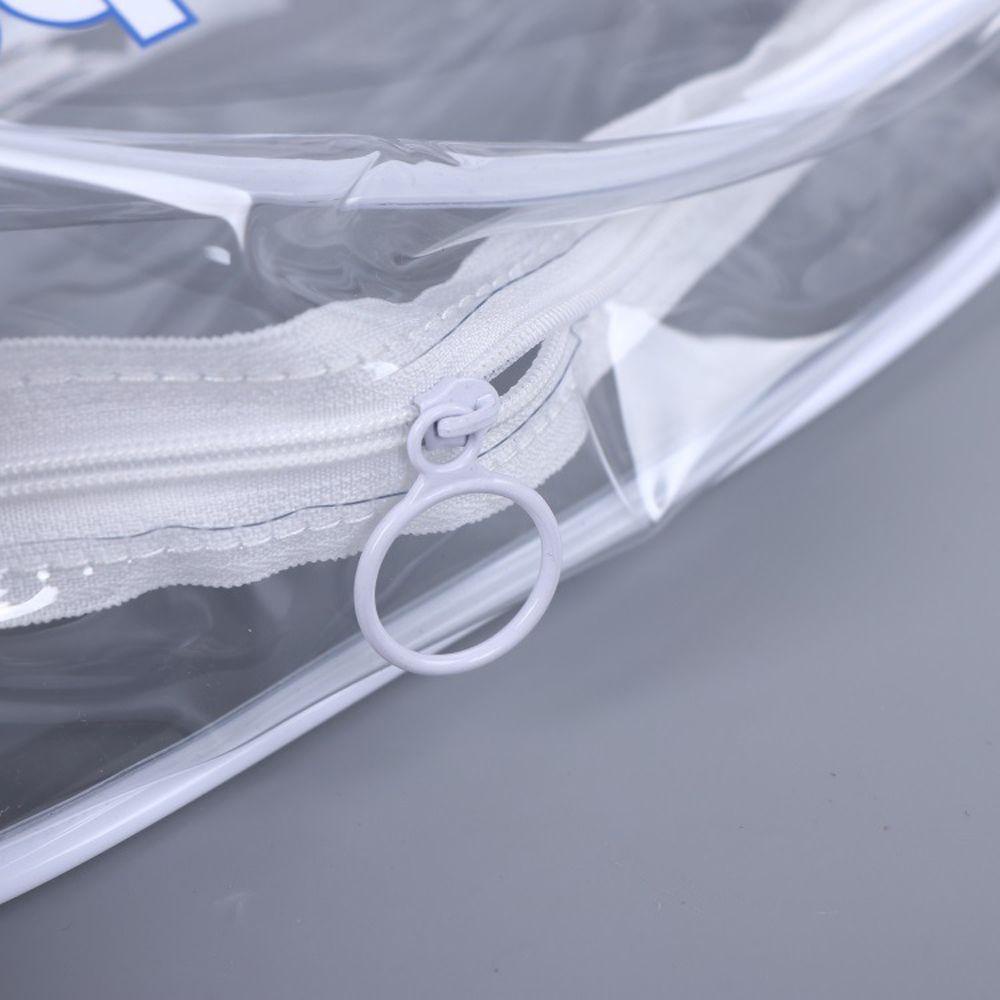 OCEANMAP Túi Đựng Mỹ Phẩm Bằng PVC Trong Suốt In Chữ Chống Thấm Nước Có Khóa Kéo Tiện Dụng Cho Nữ