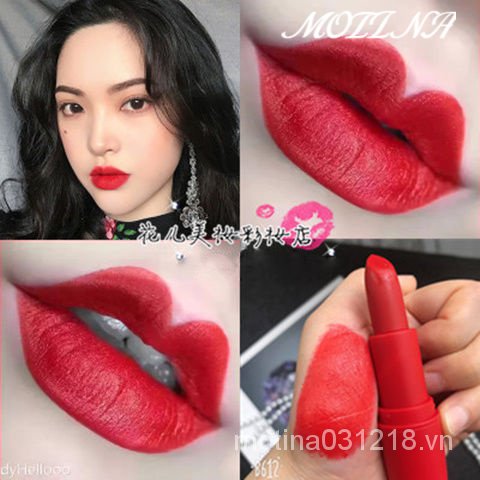 Son lì màu đỏ đen phong cách Gothic thời trang Âu Mỹ lâu trôi không dính cốc