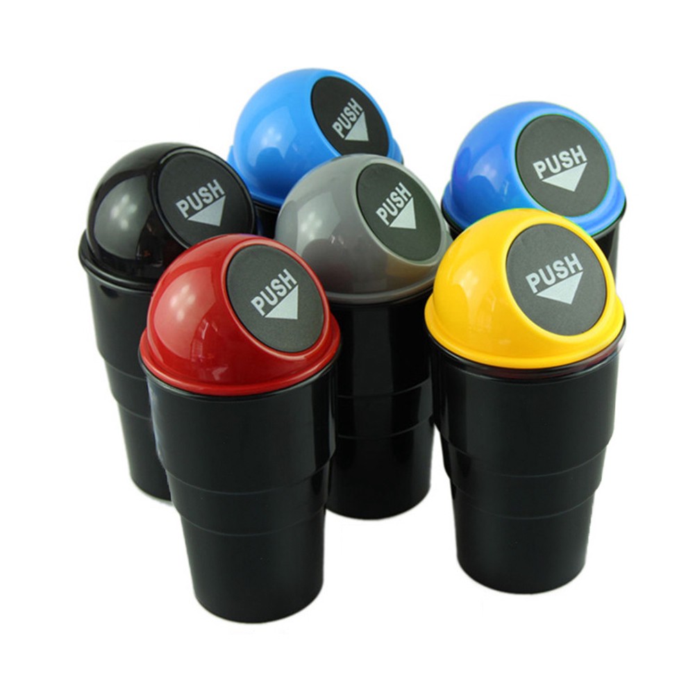 Thùng Rác Mini Tự Động Sáng Tạo Kèm Giá Đỡ Tiện Dụng Cho Xe Hơi