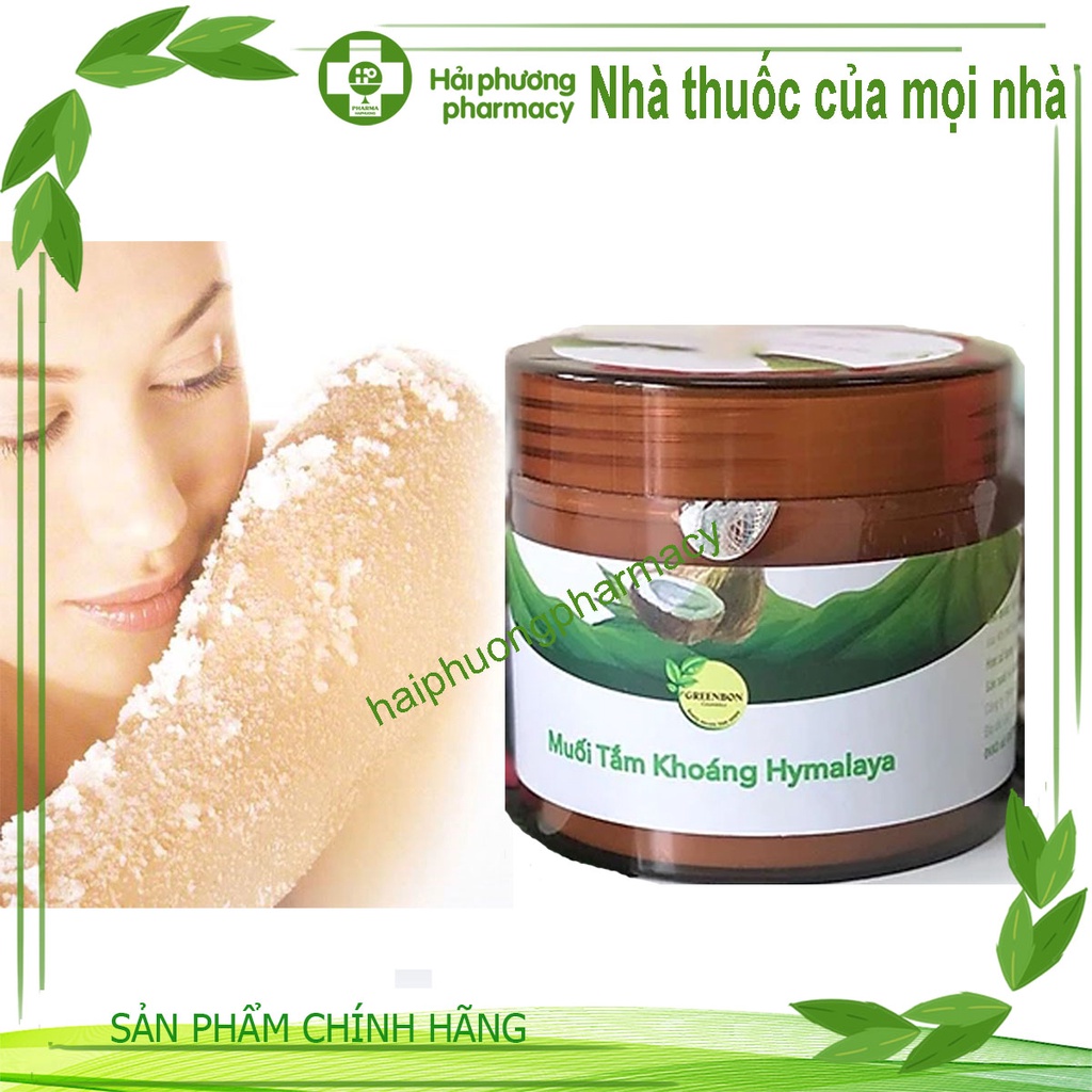 Muối tắm khoáng Himalaya GREENBON (100g) - Giảm mụn lưng, viêm nang lông, chống lão hóa da