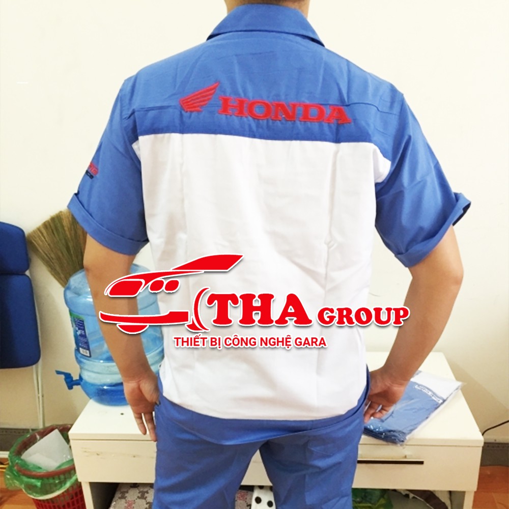 Đồng Phục Sửa Xe Máy Honda KTT Hàng May Theo Hãng