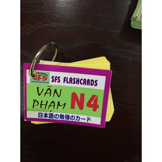 Flashcards Ngữ pháp N4 - Thẻ học tiếng Nhật N4 ngữ pháp có ép plastic chống nước