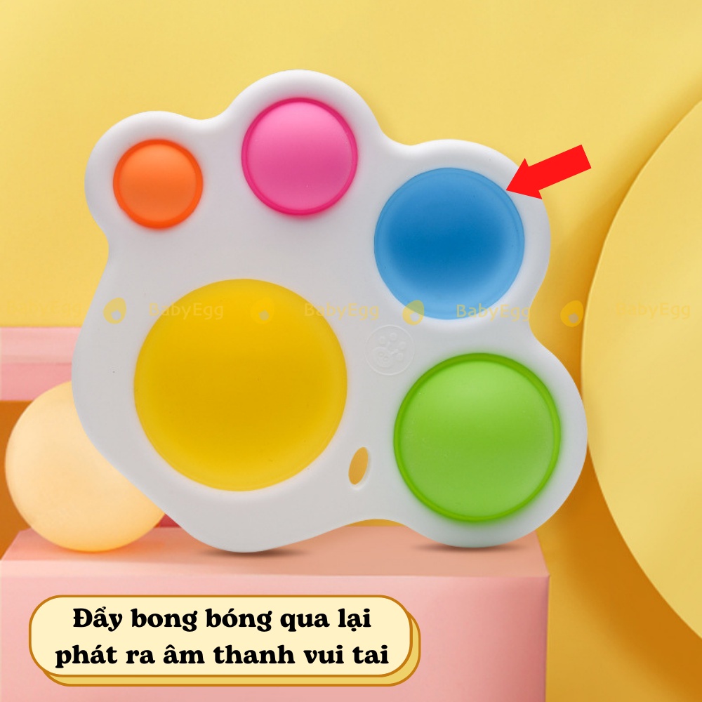 Đồ chơi thư giãn cho trẻ sơ sinh pop it hình gấu bướm cỡ lớn nút ấn bong bóng cho trẻ sơ sinh nhỏ bé trai bé gái 6+tháng