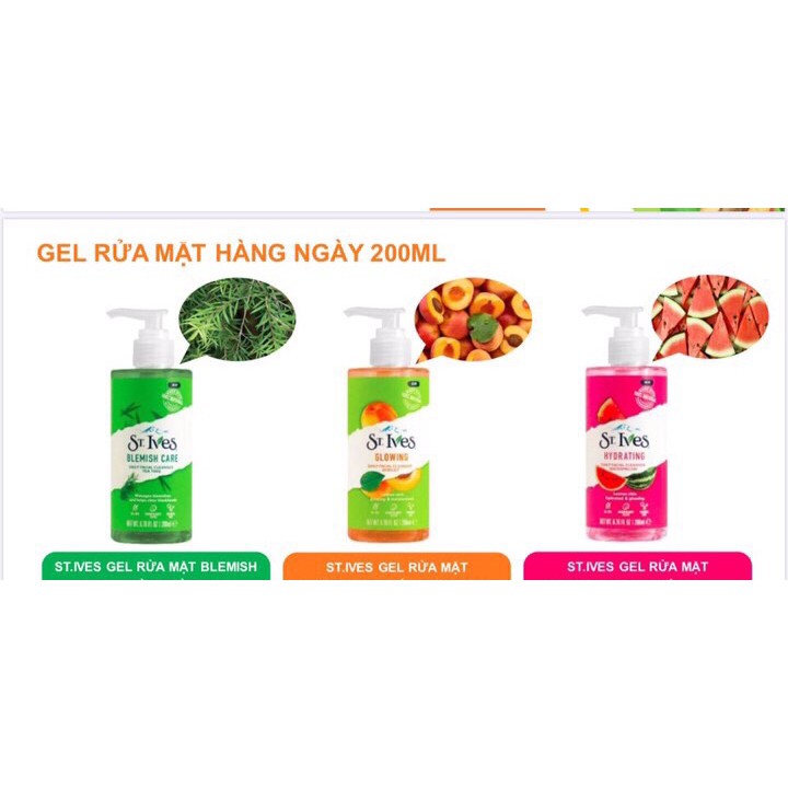 Sửa Rửa Mặt Gel St ives 200ml