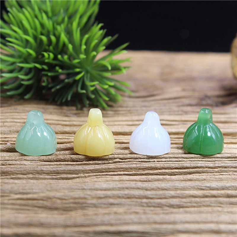 1 charm nhụy sen đá ép dạng treo 12mm nguyên liệu làm trâm làm trang sức cổ trang cosplay cổ phục