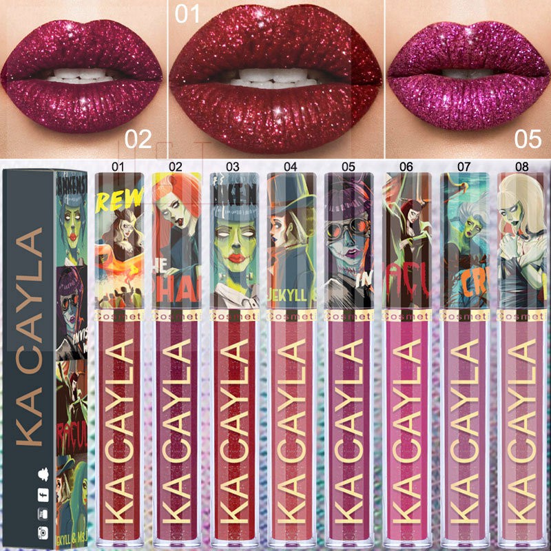 (Hàng Mới Về) 1 Son Kem Ánh Kim Lấp Lánh Chống Nước Bền Màu Dài Lâu