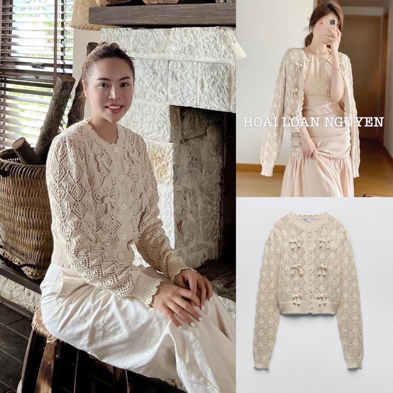 A125 Áo len cardigan Zara xuất