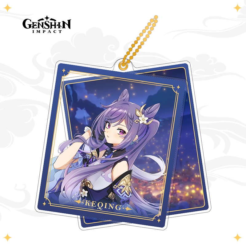 Genshin Móc Khóa Hai Lớp Bằng acrylic Trong Suốt
