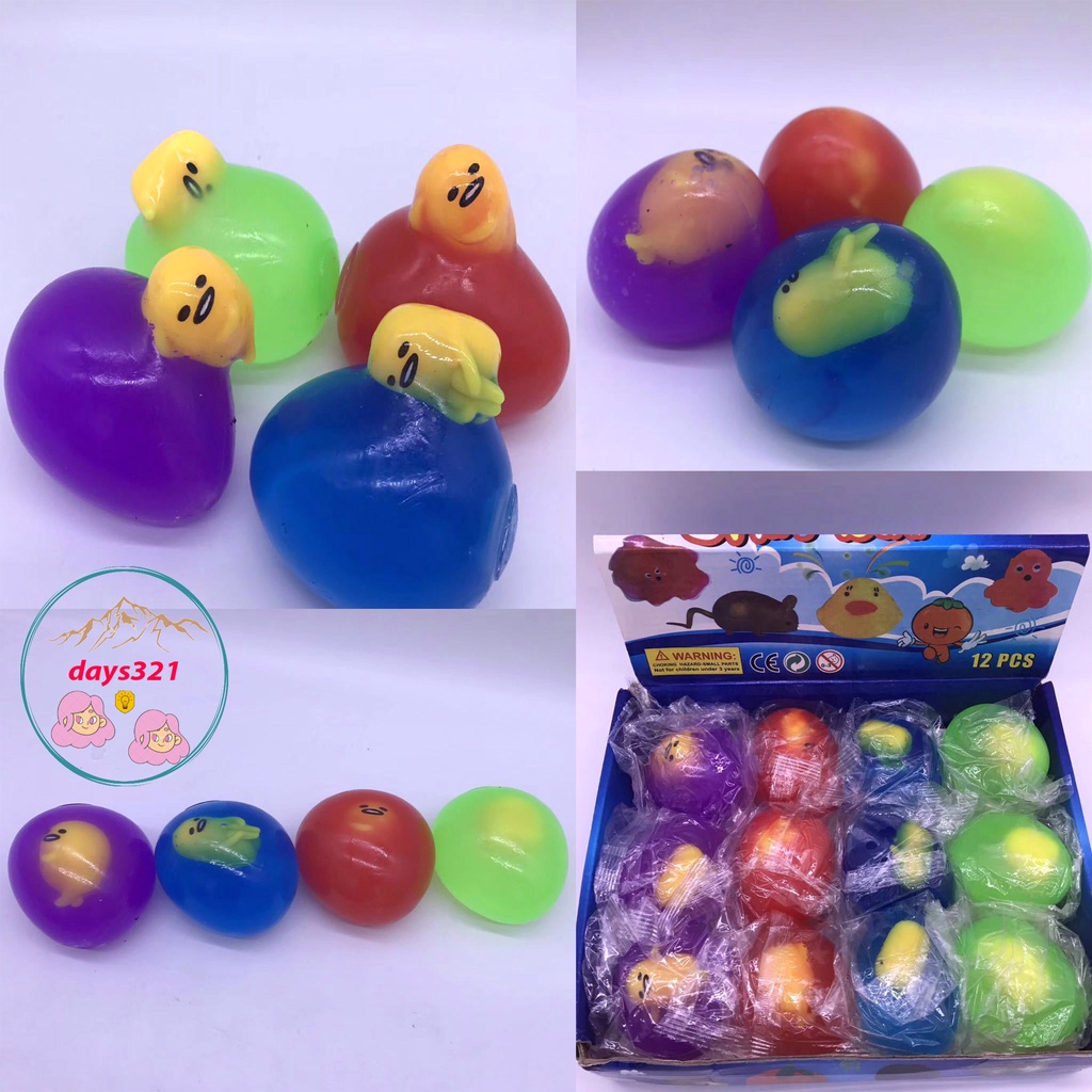 Trứng lười Gudetama Màu Mè Bóp Trút Giận Giải Tỏa Căng Thẳng Xã Stress cực kì thú vị