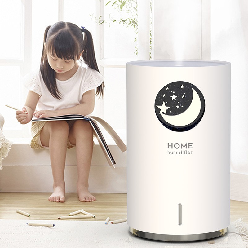 Máy phun sương Fnelse tạo độ ẩm họa tiết bầu trời sao đáng yêu chất lượng cao 700ml