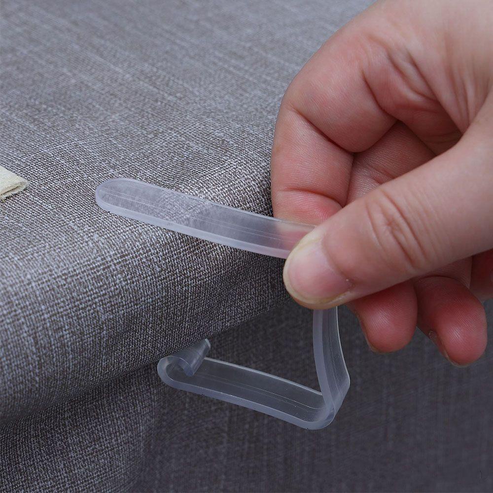 Set 4 Kẹp Giữ Khăn Trải Bàn Bằng Nhựa Trong Suốt Tiện Dụng