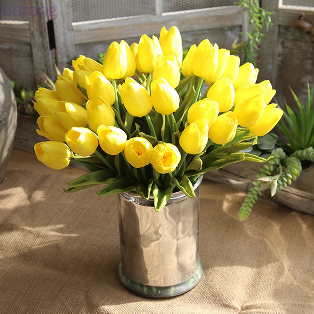 Set 5 cành hoa tulip giả trang trí tiệc cưới
