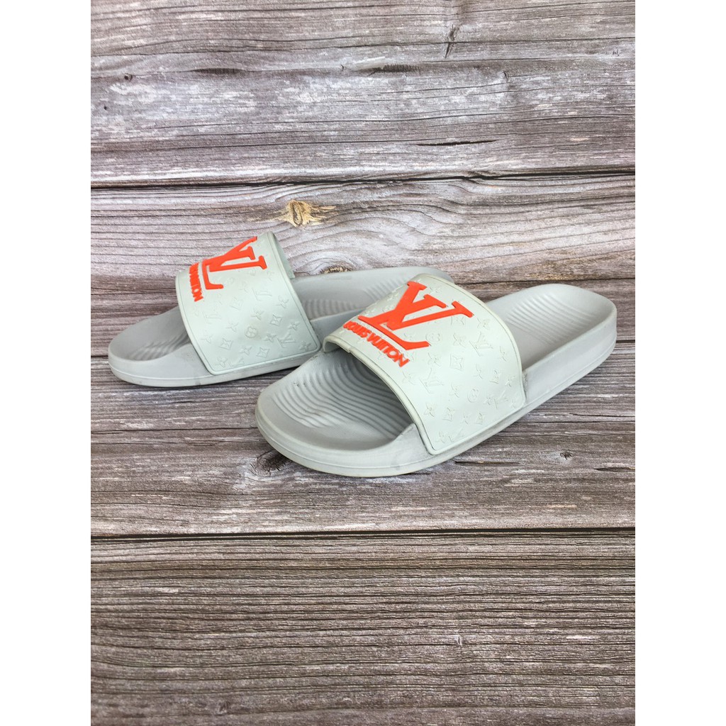 Dép quai ngang nam in họa tiết chữ nhiều màu đế cao su bền đẹp trẻ trung năng động