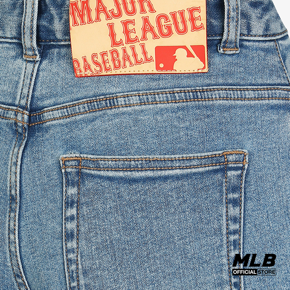 MLB - Quần jeans nữ Logo Embroidery Slim Fit 31DPW1011-50U