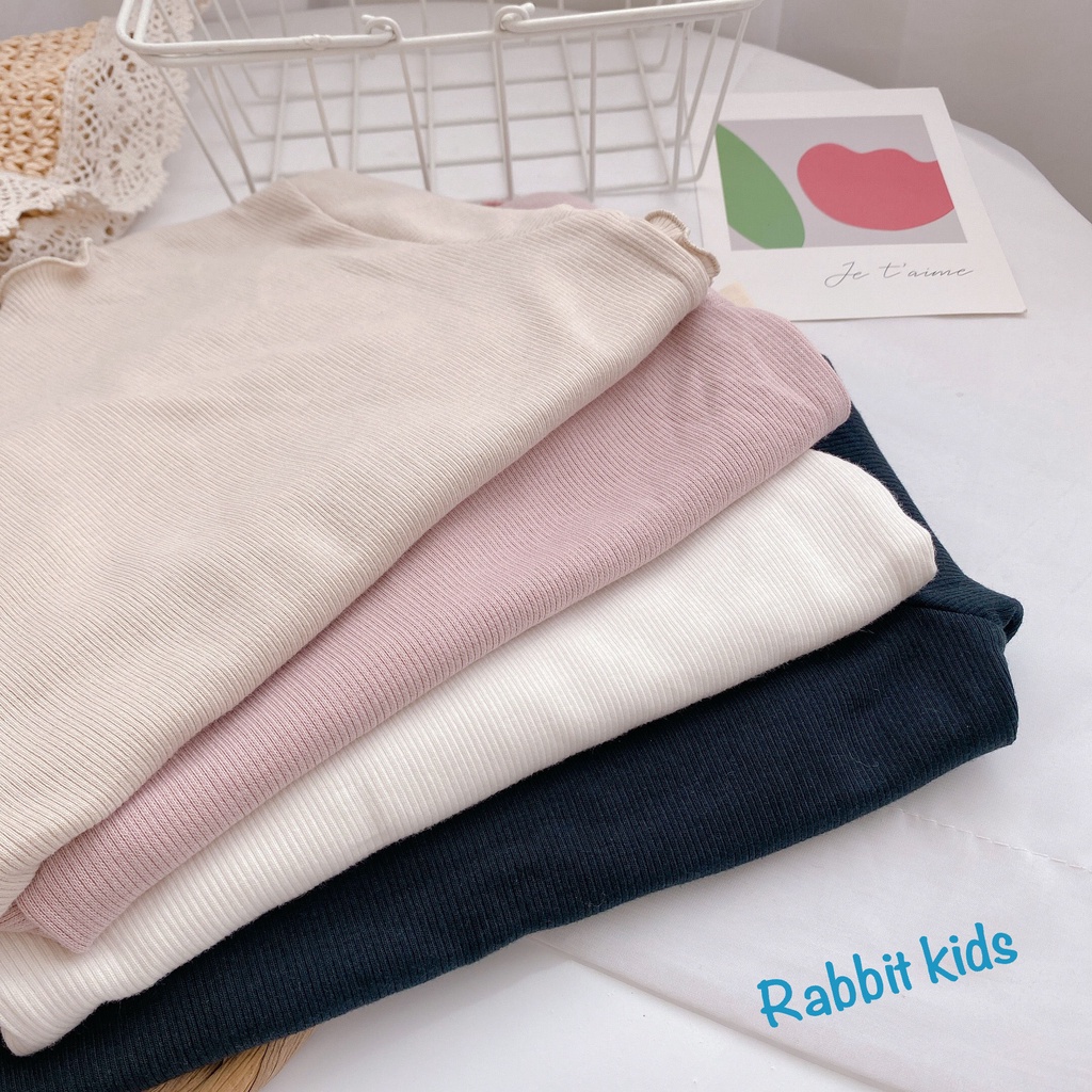 Áo Dài Tay Thun Tăm Cho Bé Gái💝FREESHIP💝Rabbit Kids-Áo Thu Đông Trẻ Em 10-22kg Hàng Thiết Kế Thời Trang Dễ Thương