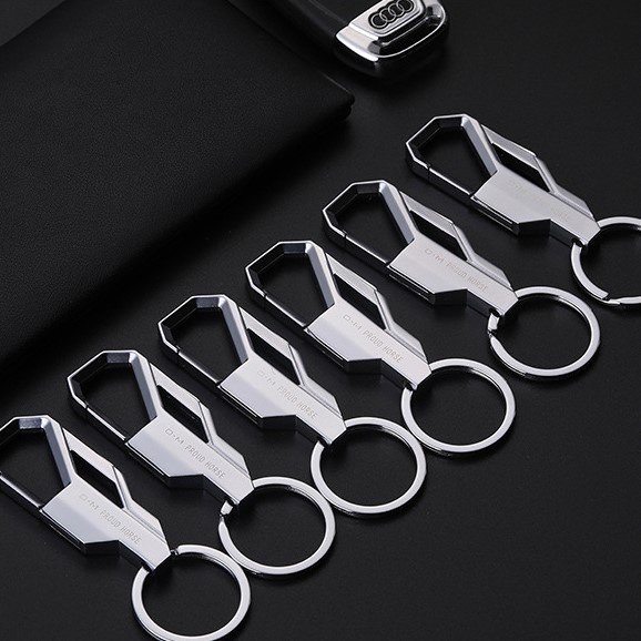 Móc Khoá Xe Máy, Ô Tô Đẹp, Móc Chìa Khoá Titan Màu Bạc Chất Liệu Inox Cao Cấp Siêu Bền - V68