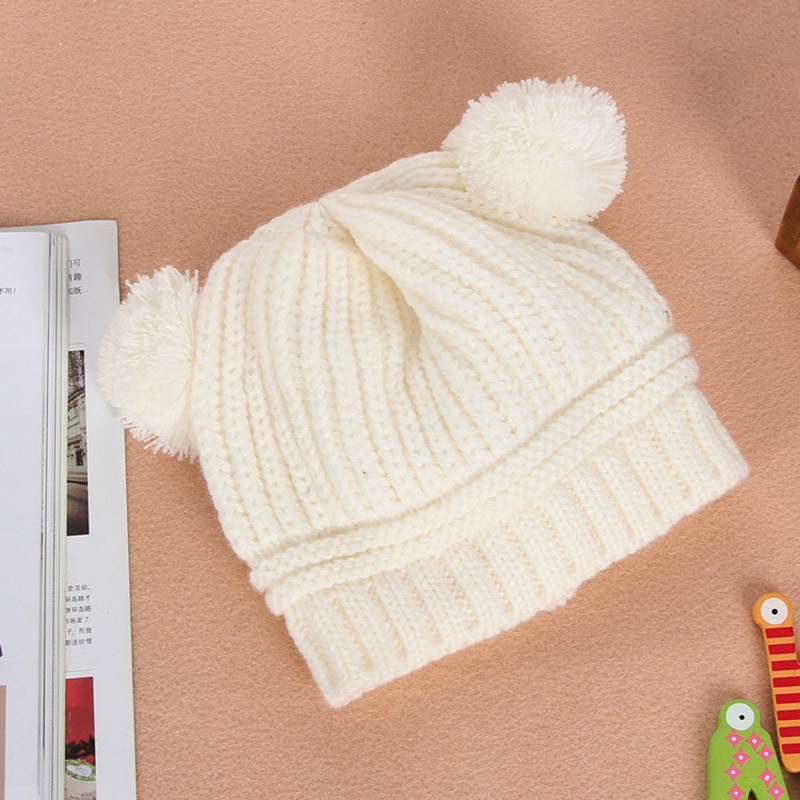 Mũ Len Beanie Mềm Mại Giữ Ấm Cho Trẻ Sơ Sinh