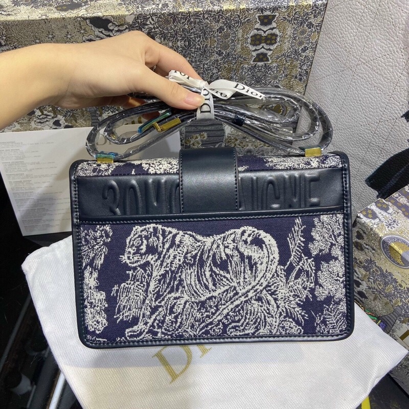Túi xách nữ Dior thổ cẩm thêu 3D - Dior thêu hoạ tiết siêu sang - CD 30 Montaine full box