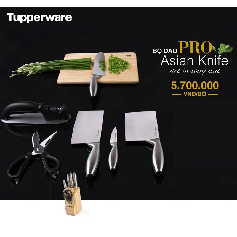 Lẻ món dao kéo Tupperware Pro-Asian Knife - Hàng chính hãng Tupperware phân phối tại Việt Nam