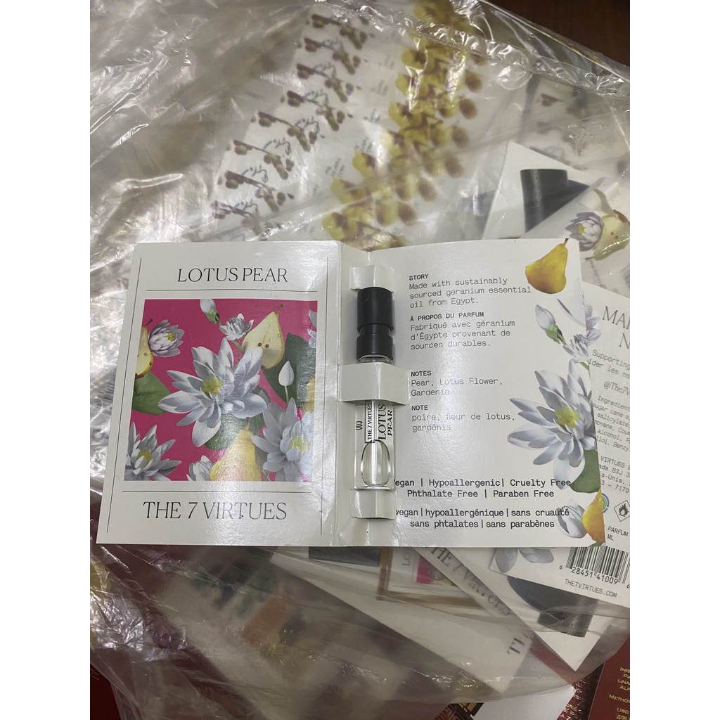 Set 5 vial The 7 Virtues – Chính hãng Authentic Od US