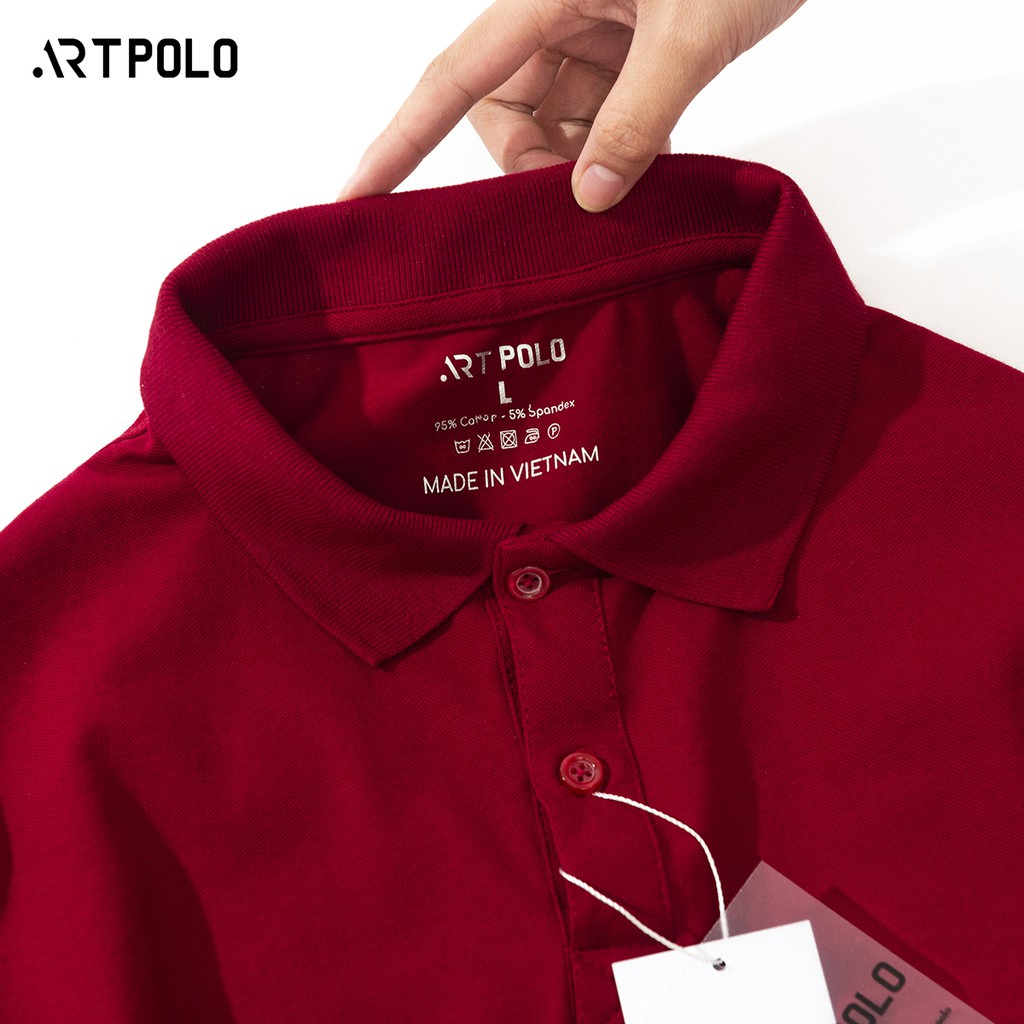 Áo Polo Nam cổ bẻ vải Cá sấu Cotton trẻ trung màu Đỏ đô PLD - ARTPOLO