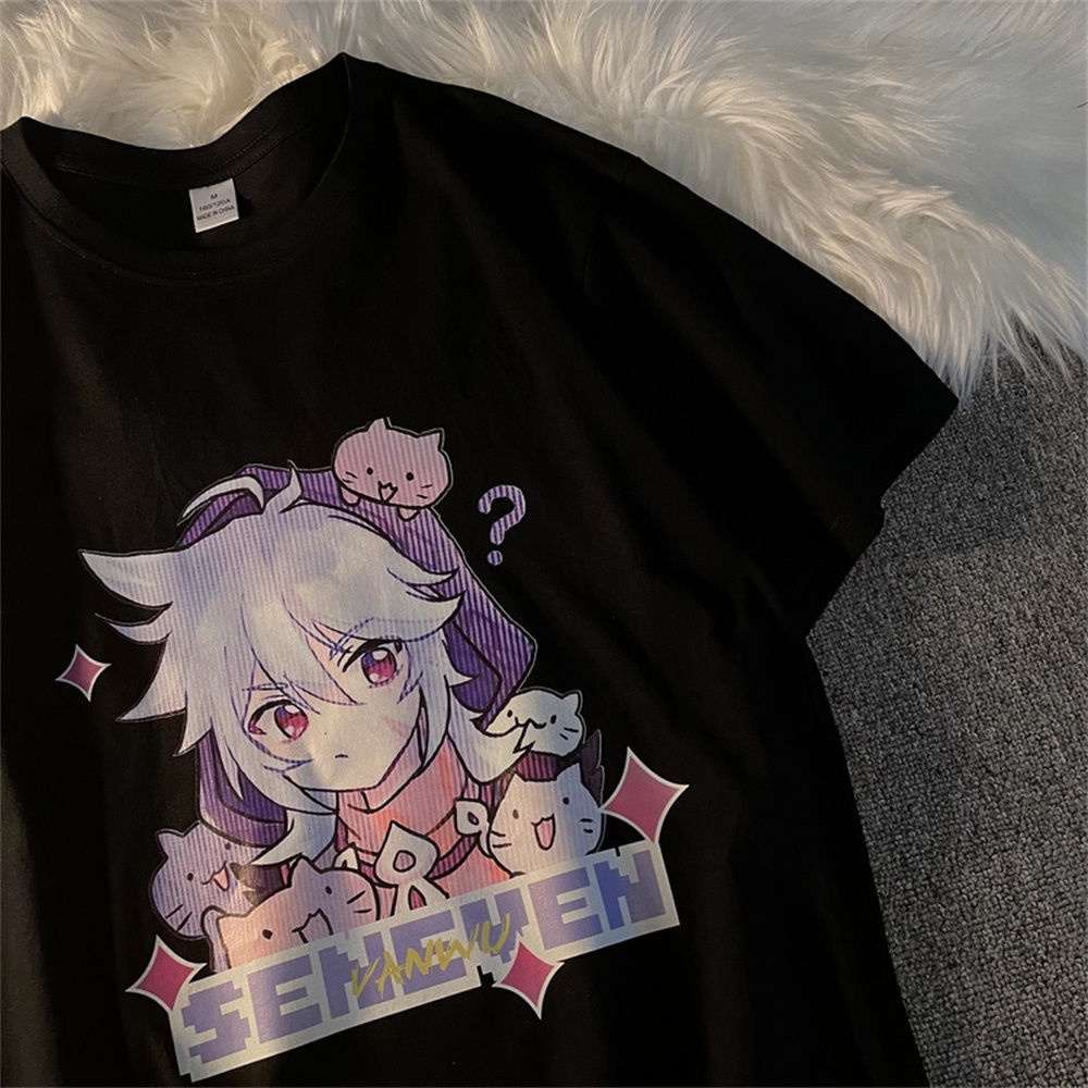 Áo Thun Tay Ngắn In Hình Anime Hai Chiều Phong Cách Nhật Bản Dành Cho Nam Nữ
