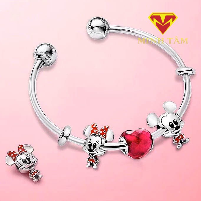 Charm chuột mickey bạc Thái S925-Minh Tâm Jewelry