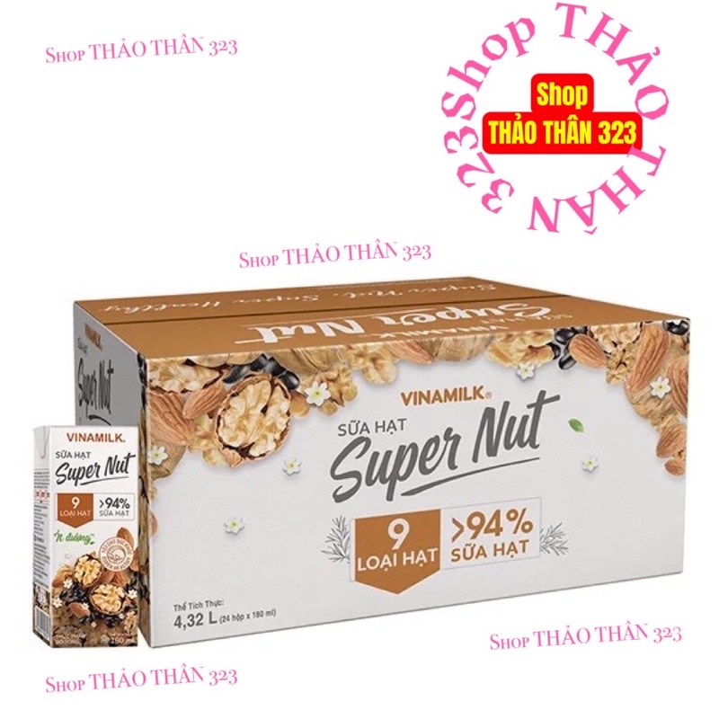 Sữa Super Nut Vinamilk 9 Loại Hạt Cao Cấp 180ml (1 lốc x 4 hộp)