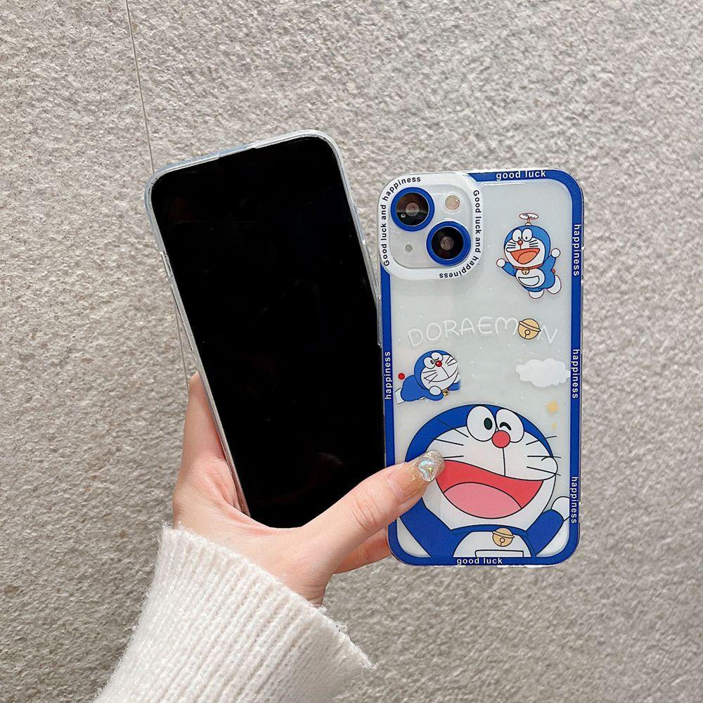Ốp Điện Thoại Silicone Chống Sốc In Hình Doraemon Cho Iphone 13 12 13 / 12 pro max