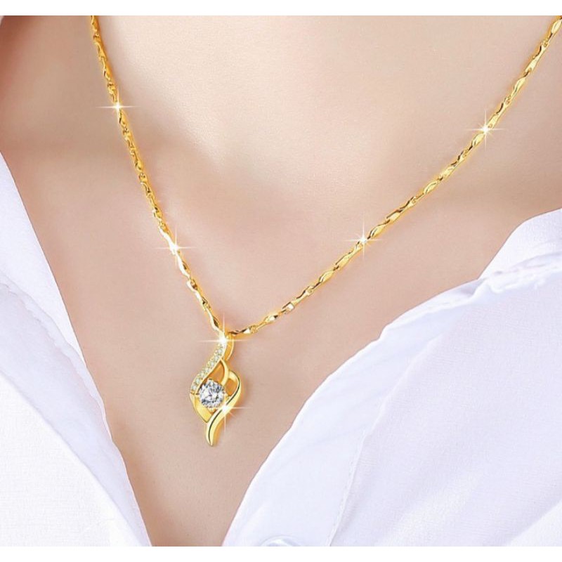 Dây chuyền mạ vàng 18K 999 VIETNAM VINTA phong cách Hàn Quốc cho nữ