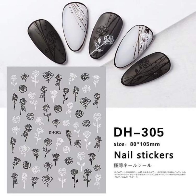 Sticker,hình dán móng hoa bướm trang trí nail