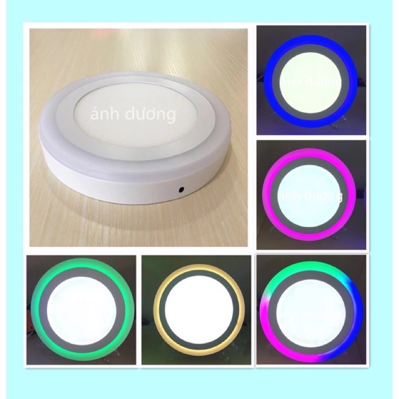 Đèn led ốp trần viền màu 6w