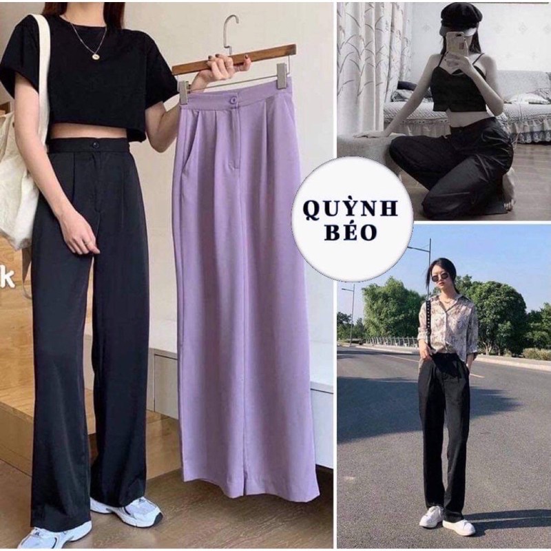 Quần ống rộng culottes xuông dài 100cm siêu Hot