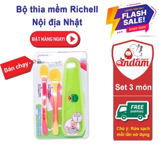 Thìa mềm Richell Nhật Bản cho bé ăn dặm - Dụng cụ ăn dặm - Ăn dặm là chuyện nhỏ - Nguyễn Thị Miện