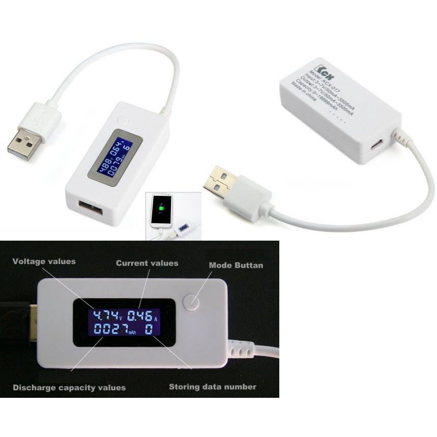 USB tester / thiết bị kiểm tra test dung lượng điện áp dòng xả KCX-071