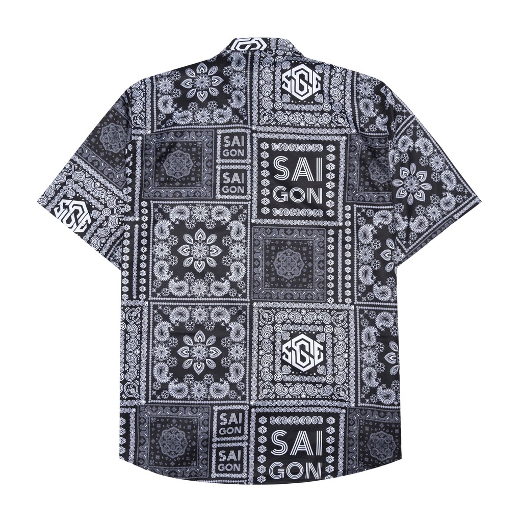 Áo Sơ Mi Nam Nữ Ngắn Tay SGES Họa Tiết Bandana Unisex | BigBuy360 - bigbuy360.vn