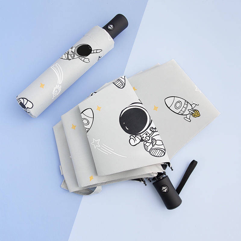 StarCraft Automatic Sun Umbrella Rain and Rain Dual-Use Folding Sun-Proof UV-Proof Male and Female Student Umbrella 2PcH