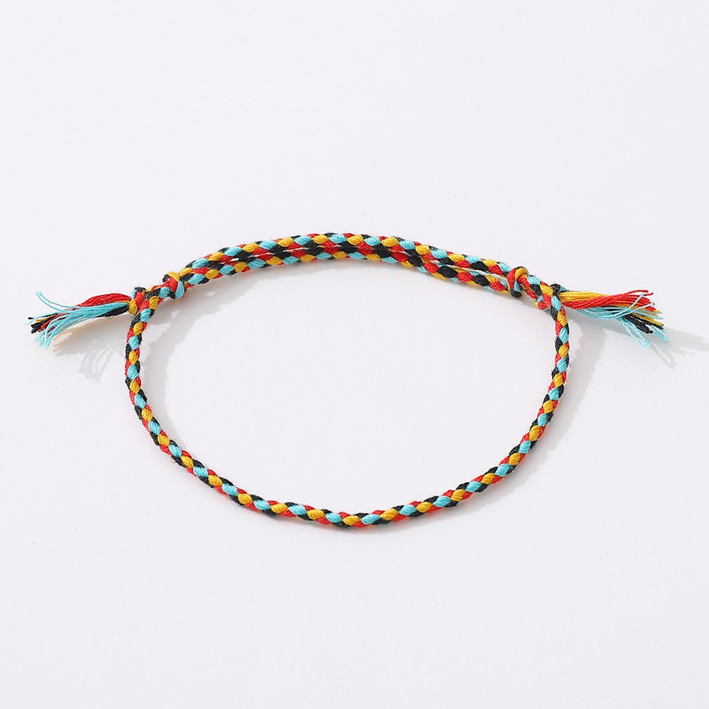 Vòng Tay Bện Dây May Mắn 6 Màu Thời Trang