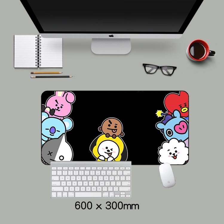 Tấm lót chuột bàn phím cỡ lớn in hình BT21 K-POP Bangtan Boys