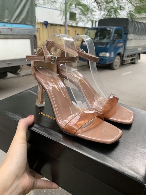 [Mã FASHIONT4WA2 giảm 10k đơn từ 50k] Sandal bọc gót quai cách điệu sang chảnh