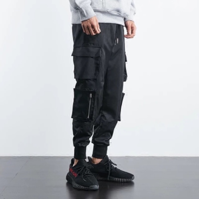 Quần jogger kaki túi hộp unisex Dây Kéo Dưới nam nữ ulzzang WIND | BigBuy360 - bigbuy360.vn