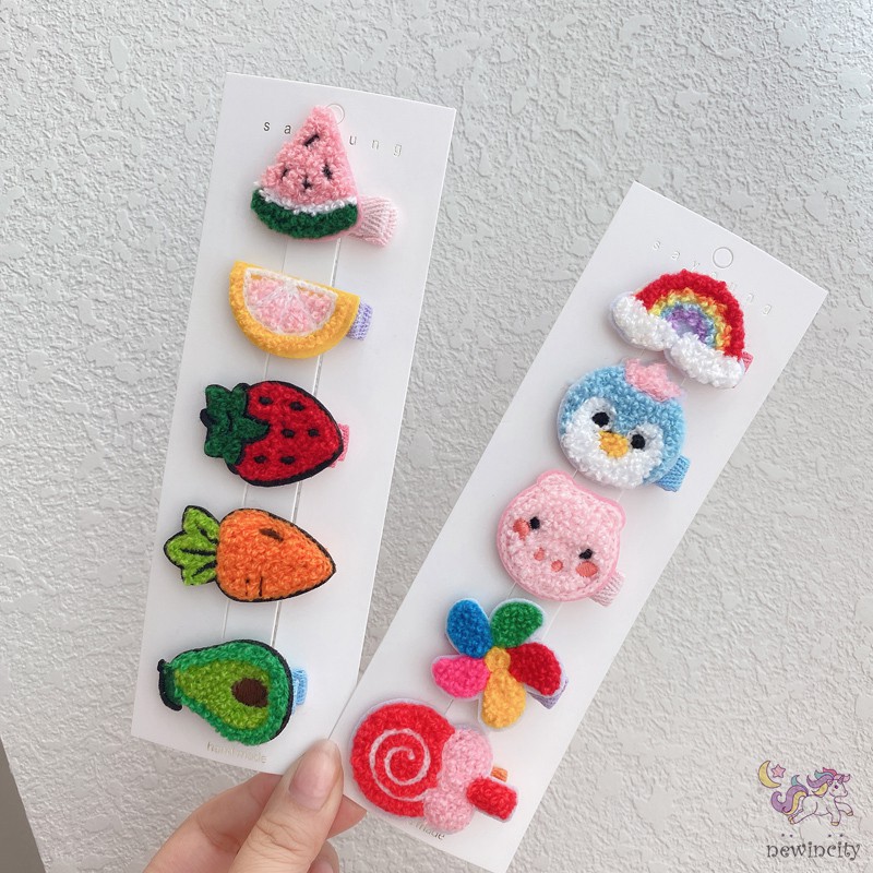 Bộ kẹp tóc họa tiết trái cây phong cách Hàn Quốc xinh xắn